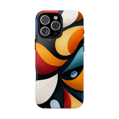 Petal Drift – Modern Abstract Leaf Pattern Phone Case for iPhone, Samsung & Pixel