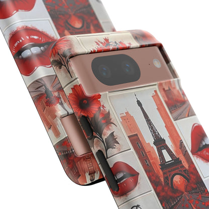 Red Lips & Eiffel Tower Phone Case