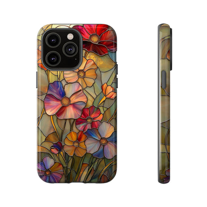 Whispers of Spring – Stained Glass Wildflower Phone Case for iPhone, Samsung & Pixel