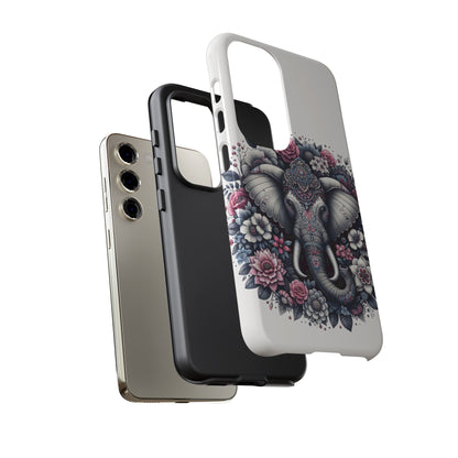 Ornate Floral Elephant Mobile Cover – Elegant Bohemian Art