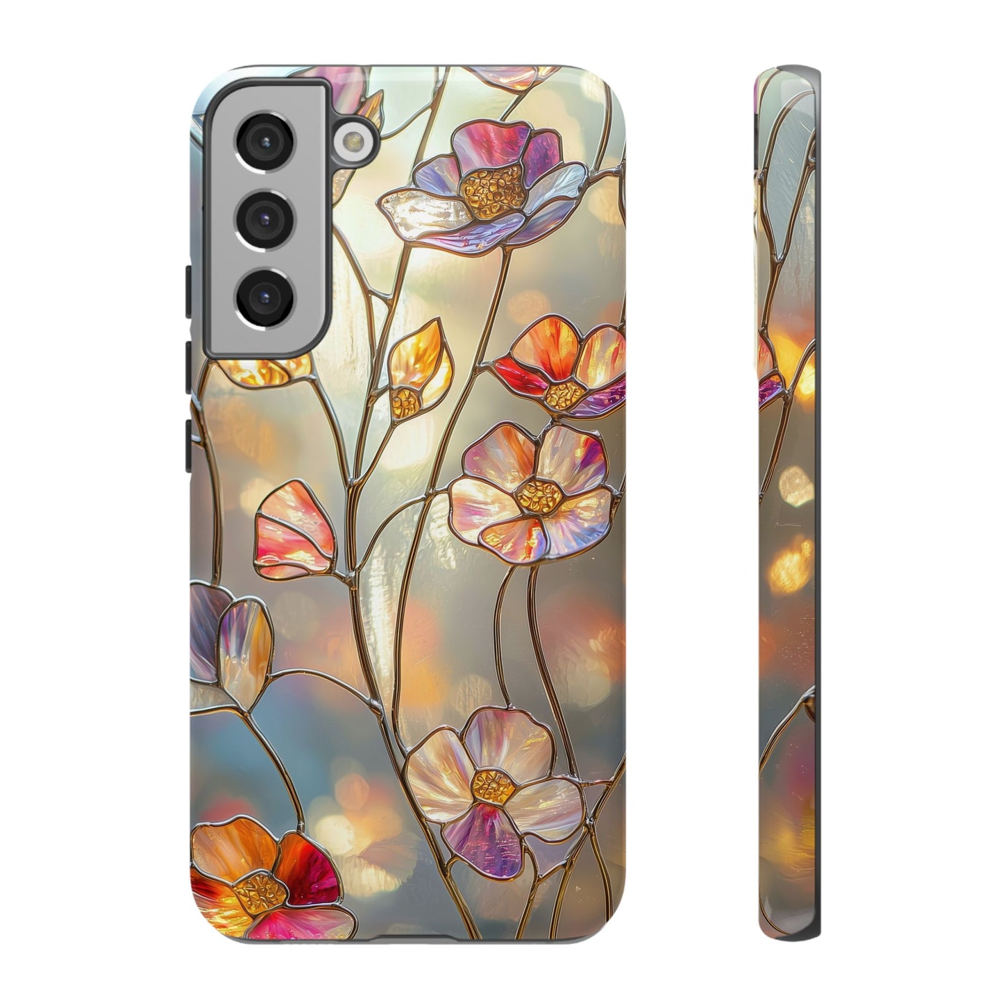 Petal Prism – Colorful Flower Stained Glass Phone Case for iPhone, Samsung & Pixel