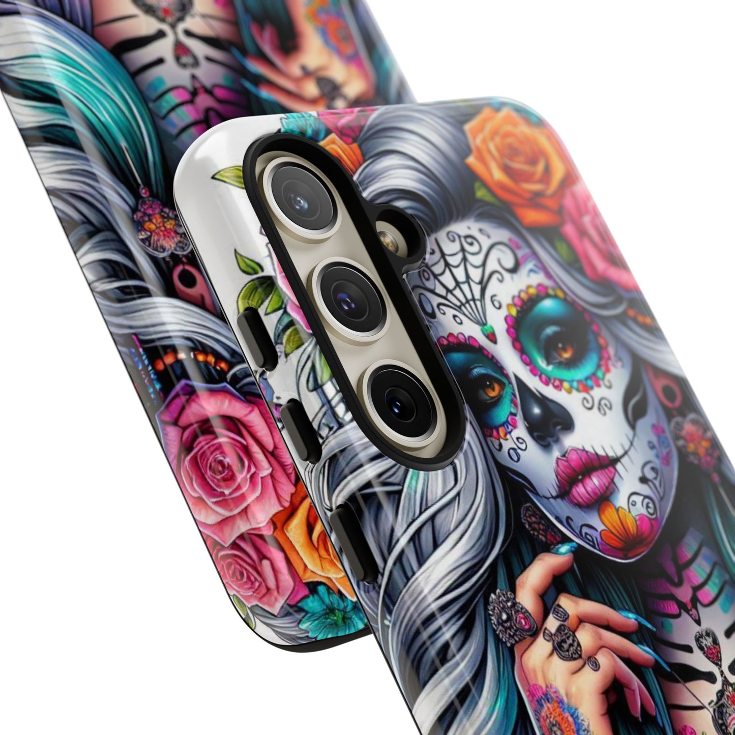 Sugar Skull Goddess – Día de los Muertos Floral Queen Mobile Cover