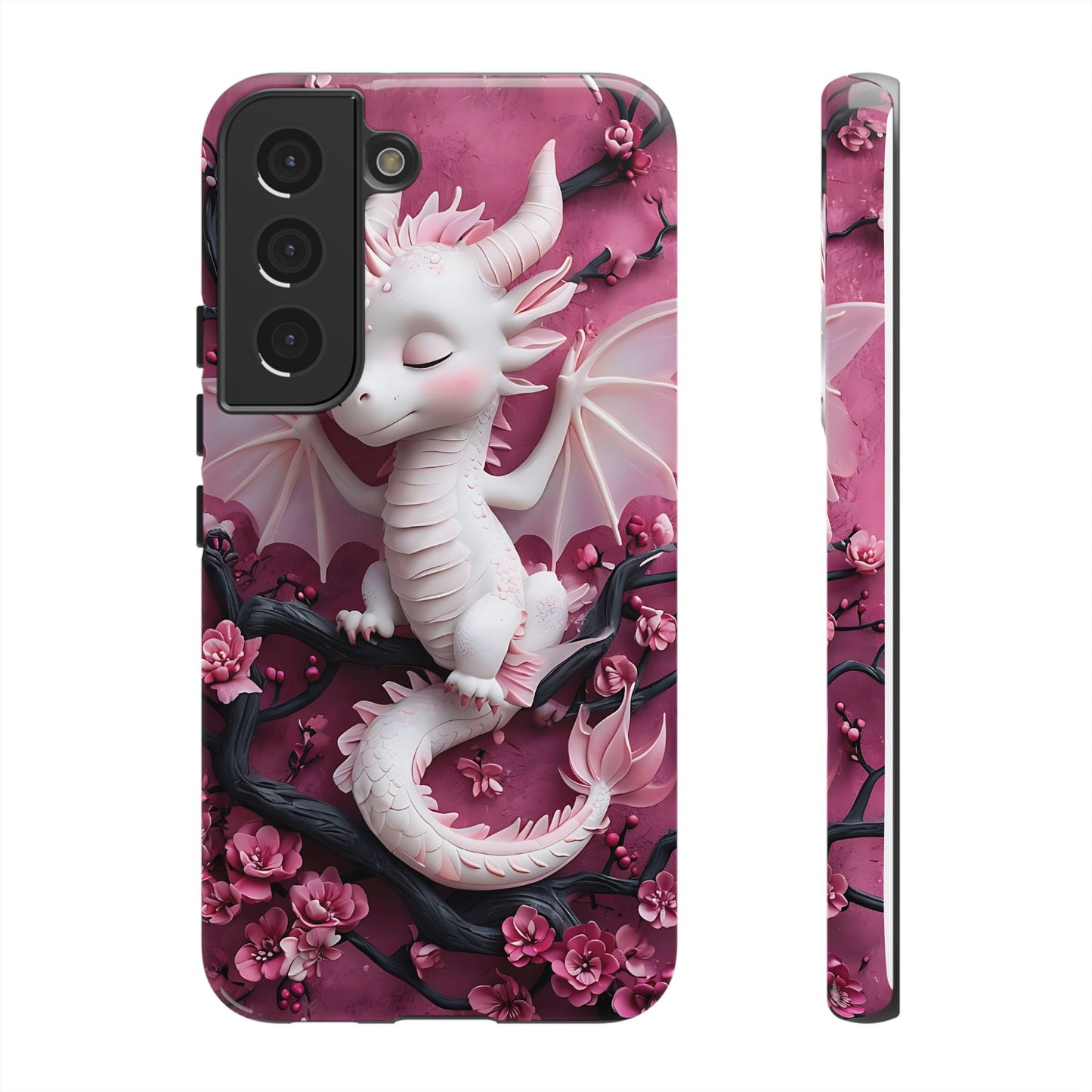 Whimsical 3D Relief Artwork Of A Cute Dragon phone case design