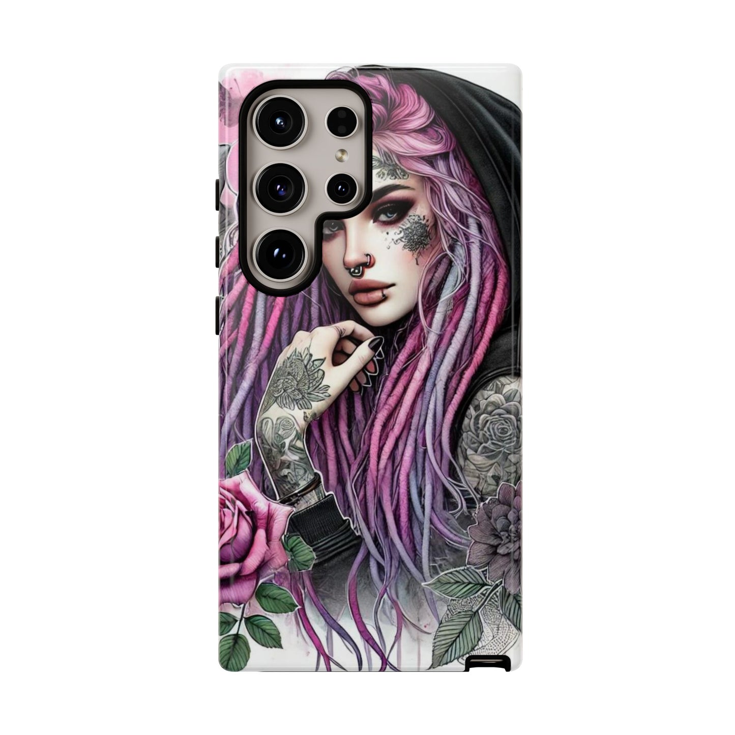 Gothic Rose Tattoo Art Mobile Case