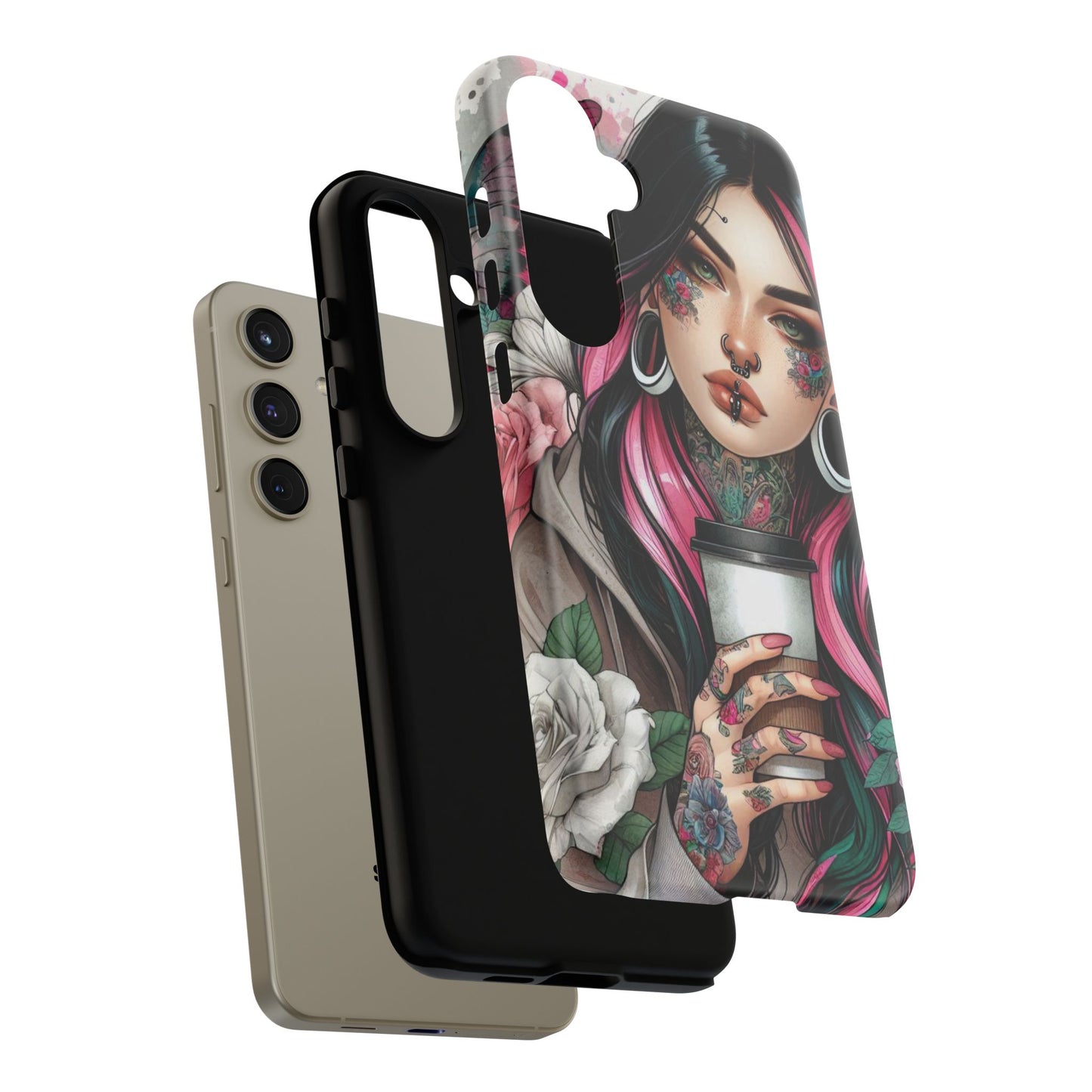 Tattooed Coffee Lover Art Mobile Case