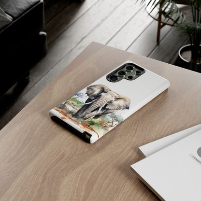Safari Watercolor Elephant Mobile Cover – Artistic Wildlife Design