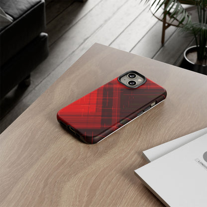 Abstract Red and Black Geometric Pattern