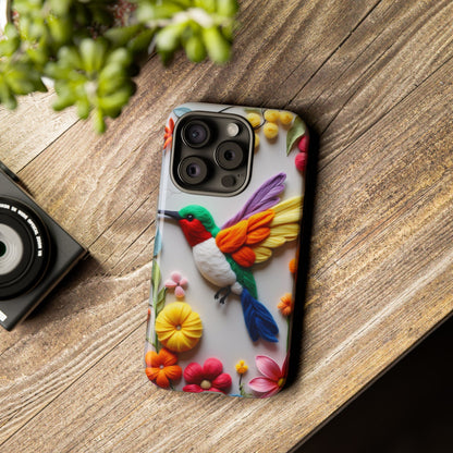 Elegant Hummingbird with Floral Mosaic Design | Nature's Artistic Vibes | iPhone 16 Pro