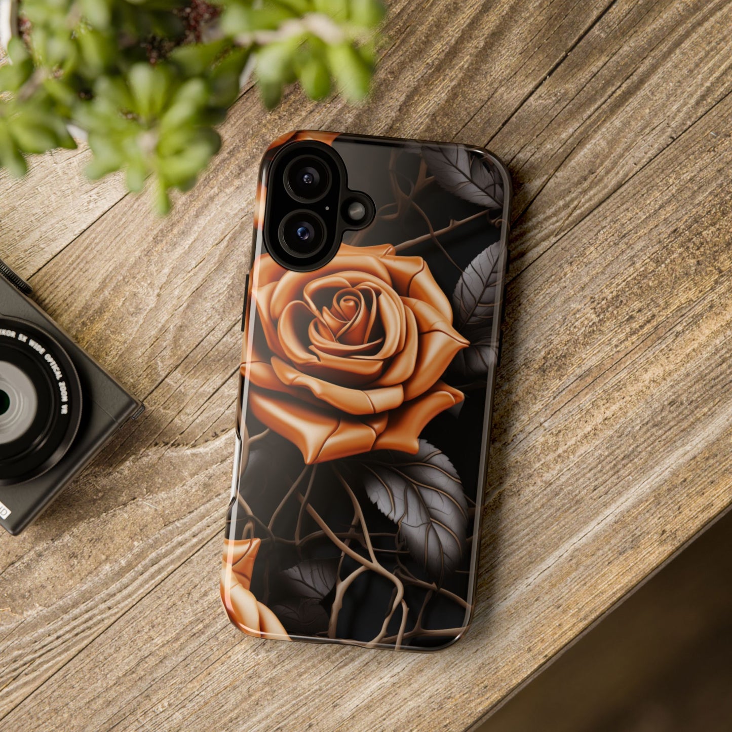 Midnight Gold Rose Mobile Case