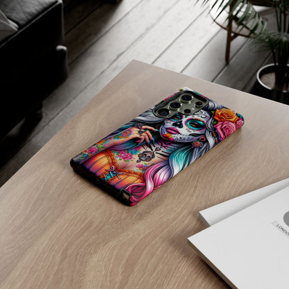 Sugar Skull Goddess – Día de los Muertos Floral Queen Mobile Cover
