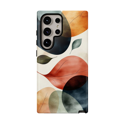 Tranquil Tones Terrazzo Leaves Print Phone Case for iPhone, Pixel & Samsung