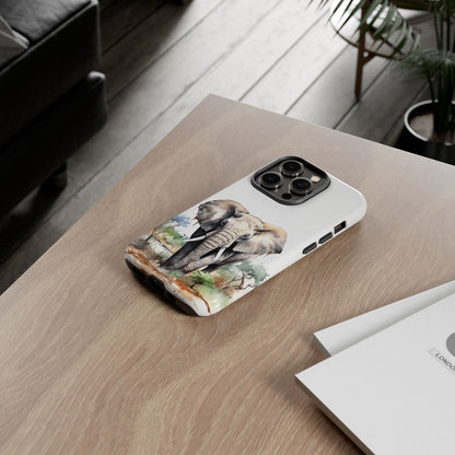 Safari Watercolor Elephant Mobile Cover – Artistic Wildlife Design