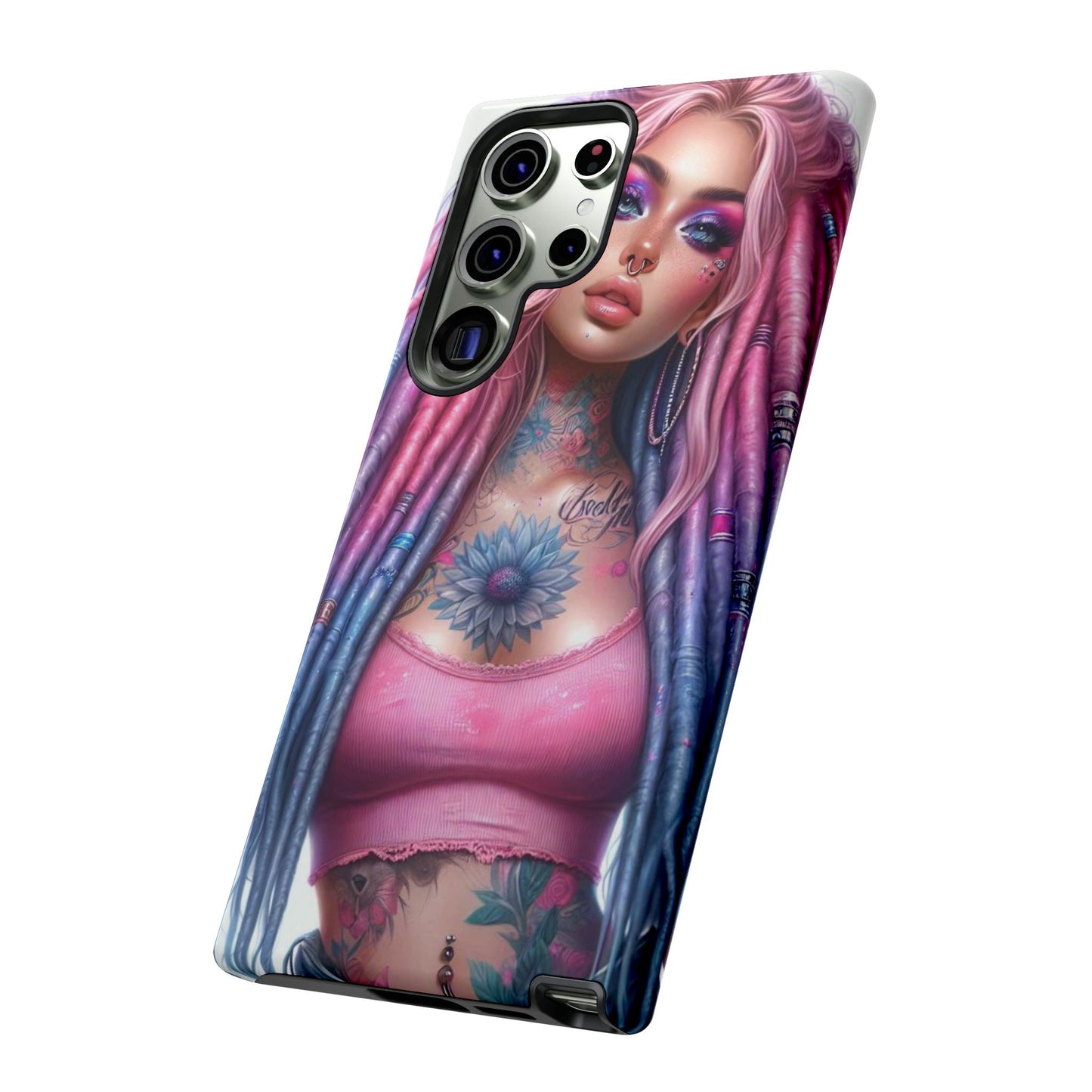 Boho Dream – Vibrant Dreadlocks & Floral Ink Mobile Cover