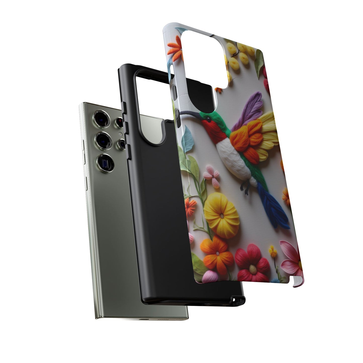Elegant Hummingbird with Floral Mosaic Design | Nature's Artistic Vibes | iPhone 16 Pro