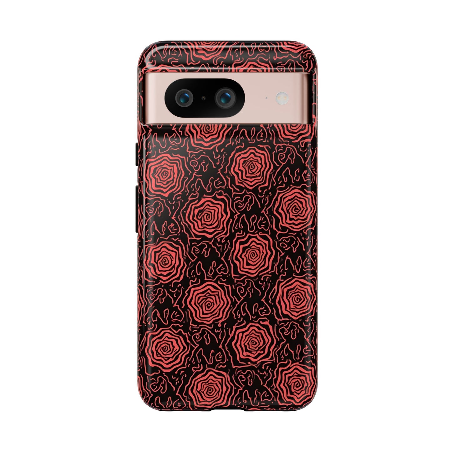 Red roses abstract geometric seamless pattern design