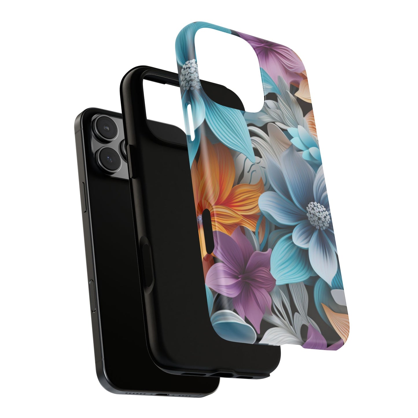 Elegant 3D Floral Bloom Mobile Case – Vivid & Artistic