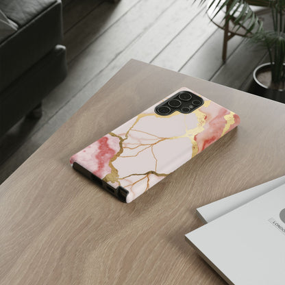 Beautiful Pink Minimal Marble Case Design
