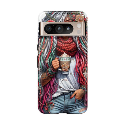 Boho Winter Queen – Cozy Dreads & Holiday Vibes Mobile Cover