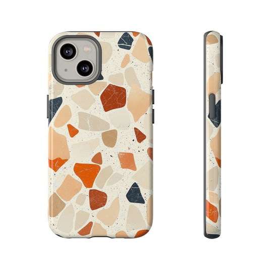 Rustic Terrazzo Stone Phone Case for iPhone, Pixel & Samsung