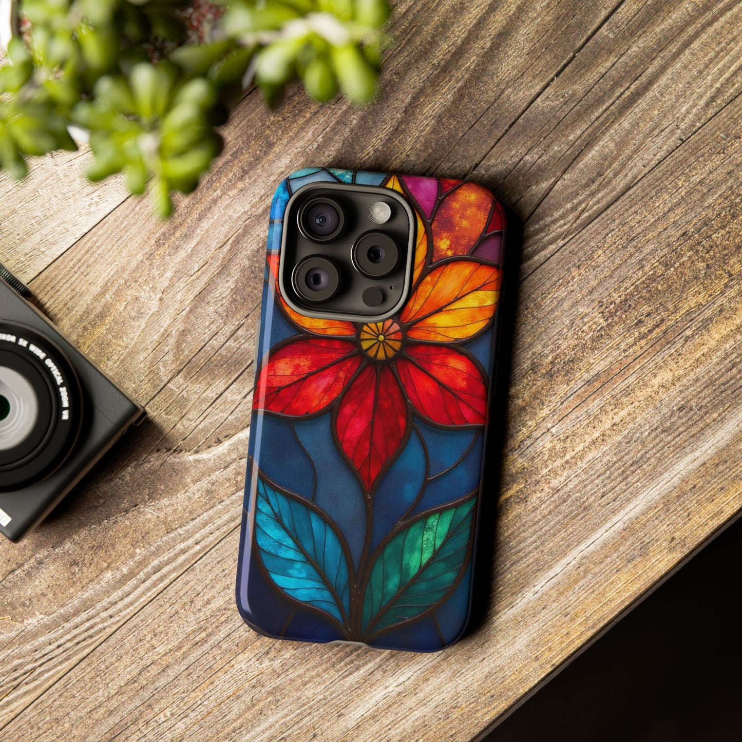 Radiant Blossom: Red and Orange Floral Elegance