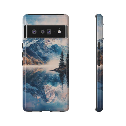 Mountain Lake Reflection Phone Case – Tranquil Nature Vibes for iPhone, Pixel & Samsung