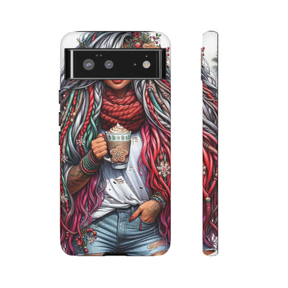 Boho Winter Queen – Cozy Dreads & Holiday Vibes Mobile Cover