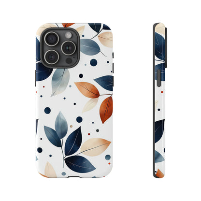 Autumn Breeze Leaf Pattern Phone Case | Elegant Botanical Design for iPhone, Samsung & Google Pixel