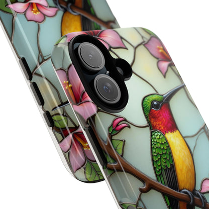 Elegant Hummingbird with Floral Mosaic | Artistic Nature Design