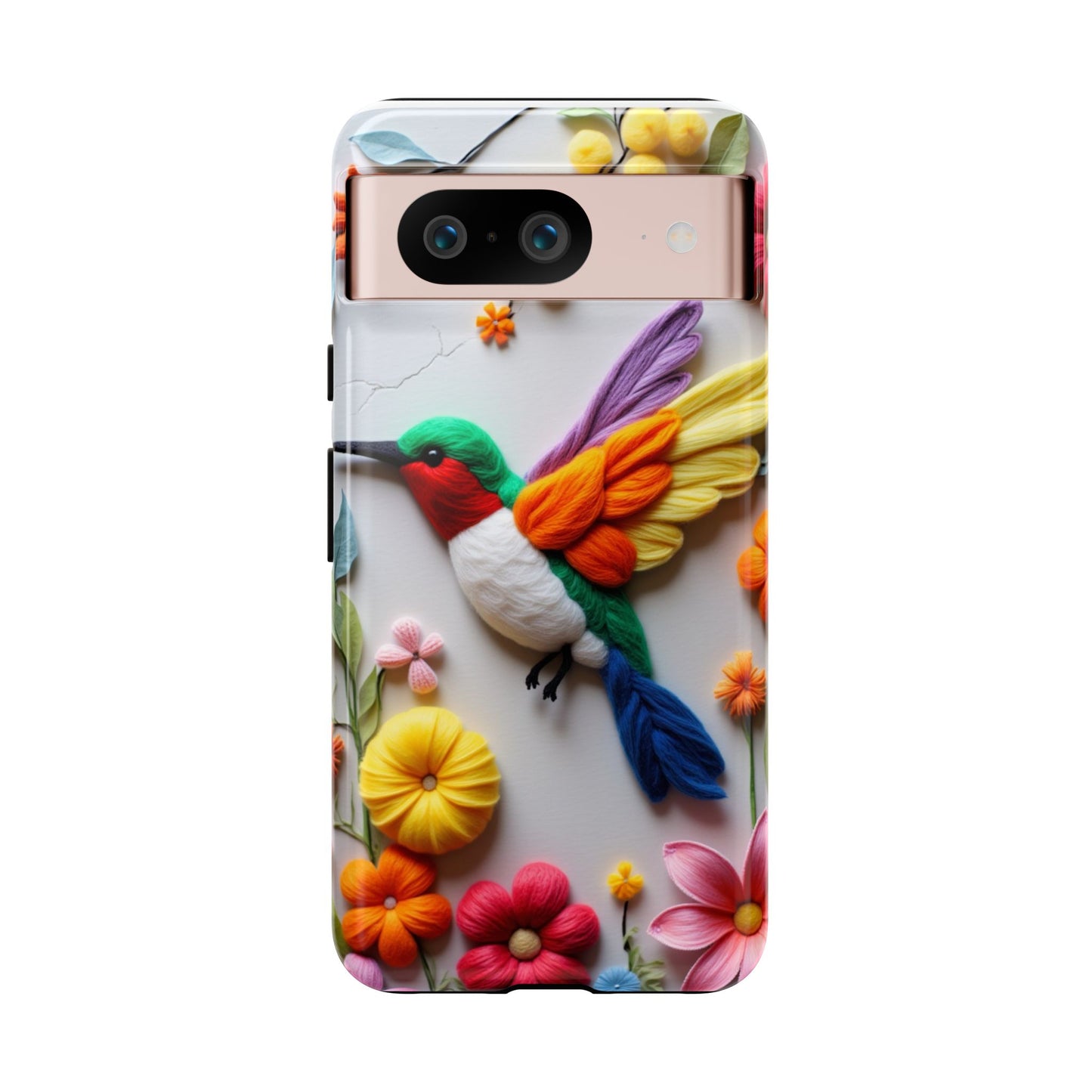 Elegant Hummingbird with Floral Mosaic Design | Nature's Artistic Vibes | iPhone 16 Pro