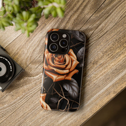 Midnight Gold Rose Mobile Case