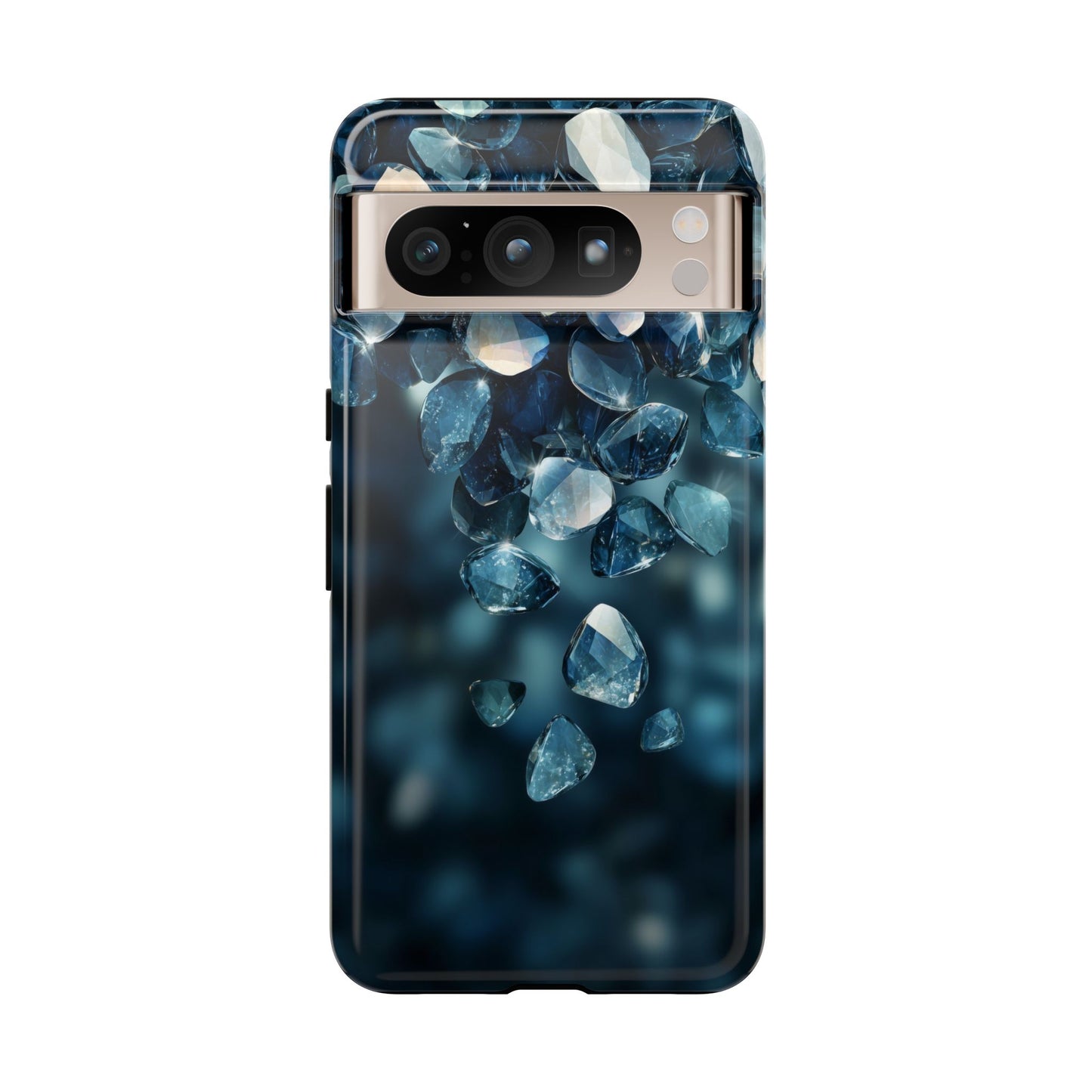 Blue Crystal Aesthetic Phone Case for iPhone, Google Pixel, Samsung