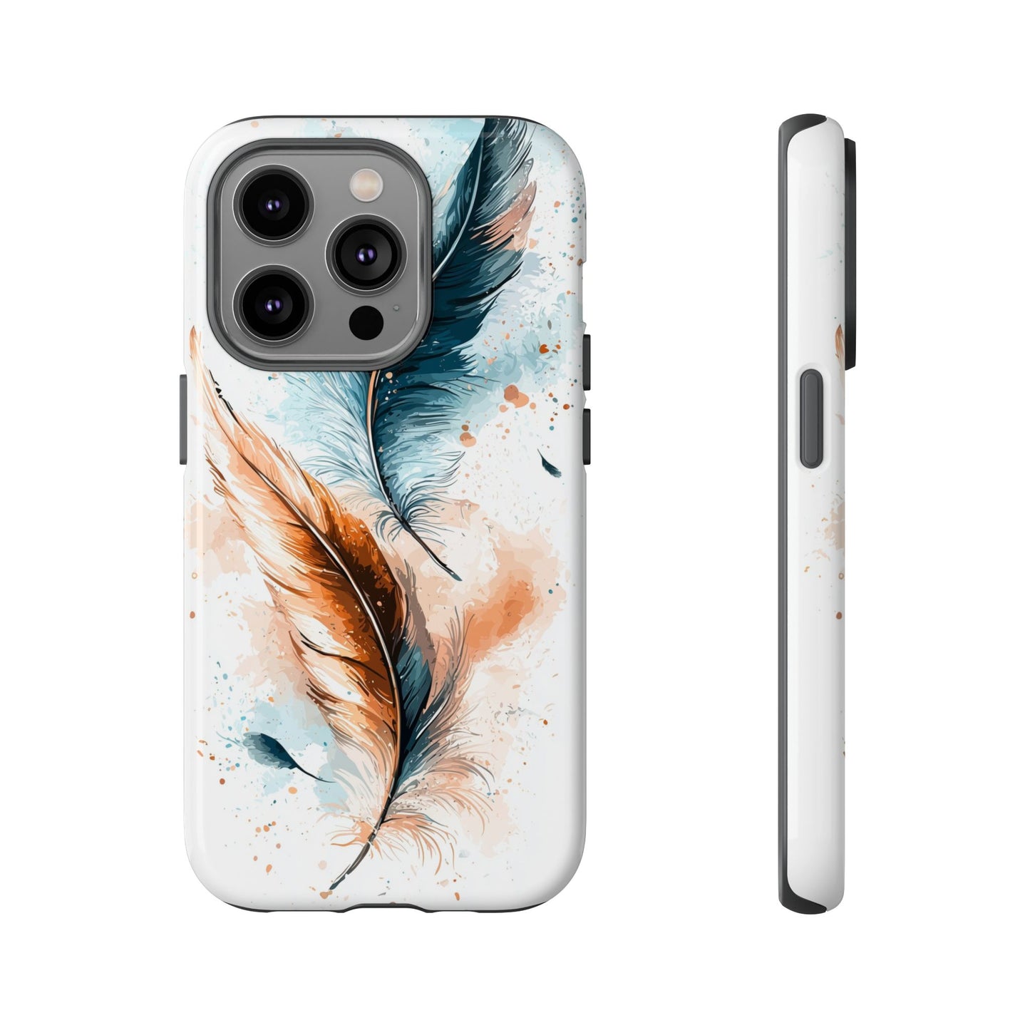 Feather Glow Watercolor Phone Case for iPhone, google Pixel & Samsung
