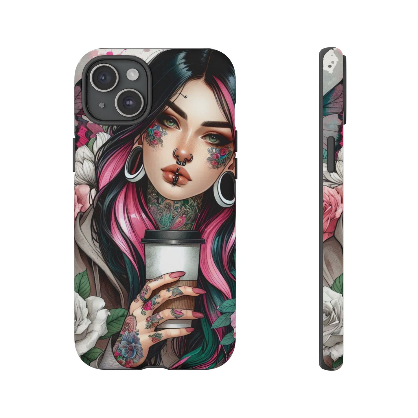 Tattooed Coffee Lover Art Mobile Case