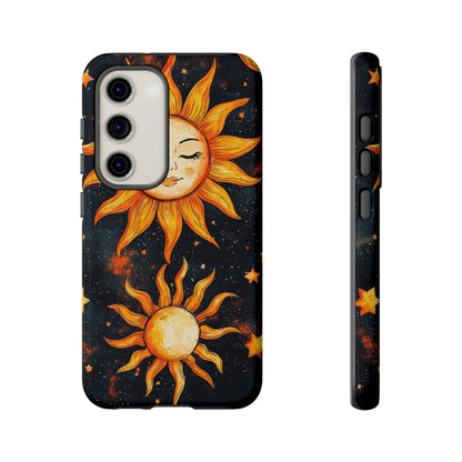 Celestial Sun & Moon Boho Phone Case for iPhone, Pixel & Samsung