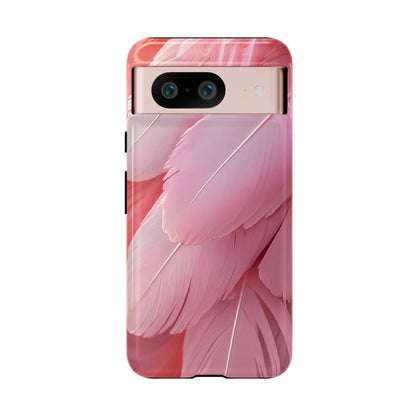 Blush Flamingo Feather Phone Case for iPhone, Samsung & Google Pixel