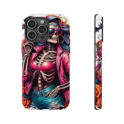 Neon Bones – Retro Skeleton & Vibrant Punk Aesthetic Mobile Cover