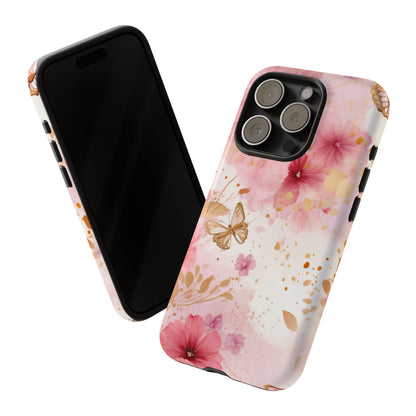 Blush Elegance Floral Mobile Case
