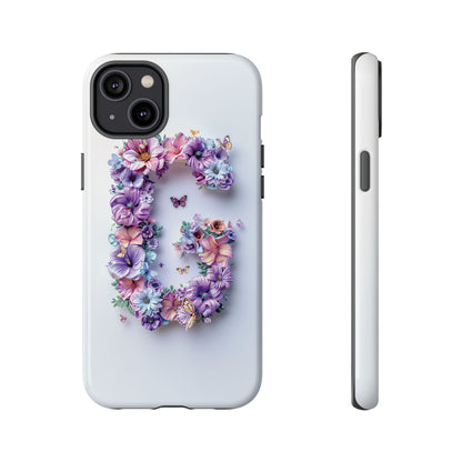 Floral Letter G Phone Case – Personalized Aesthetic Cover for iPhone, Samsung & Google Pixel