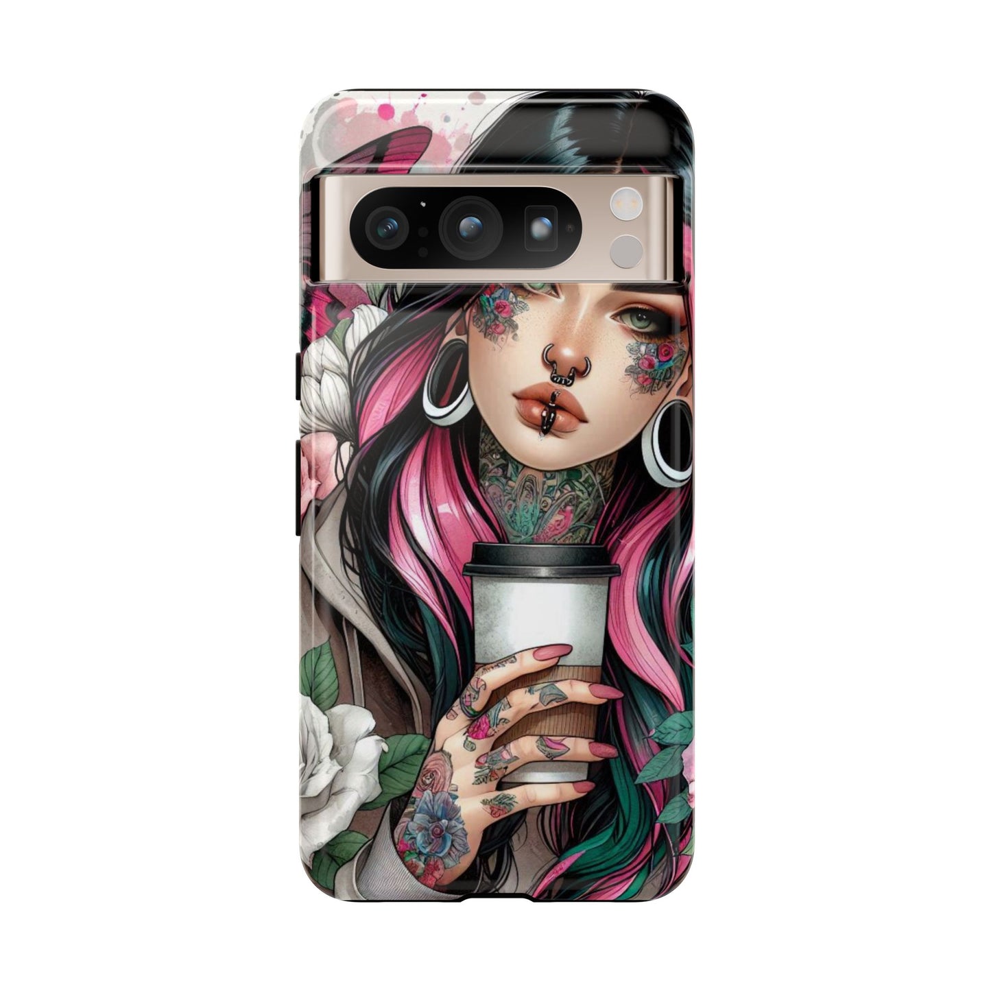 Tattooed Coffee Lover Art Mobile Case