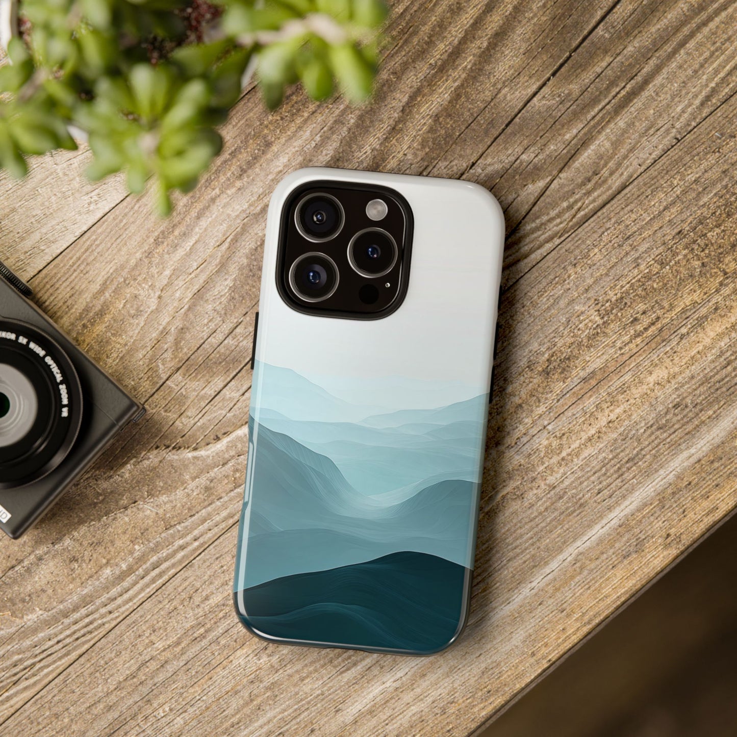 Tranquil Terrain – Misty Abstract Landscape Case for iPhone, Samsung & Pixel