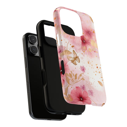Blush Elegance Floral Mobile Case
