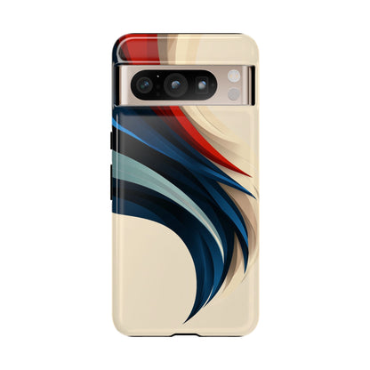Crimson Flow – Abstract Motion Phone Case for iPhone, Samsung & Pixel