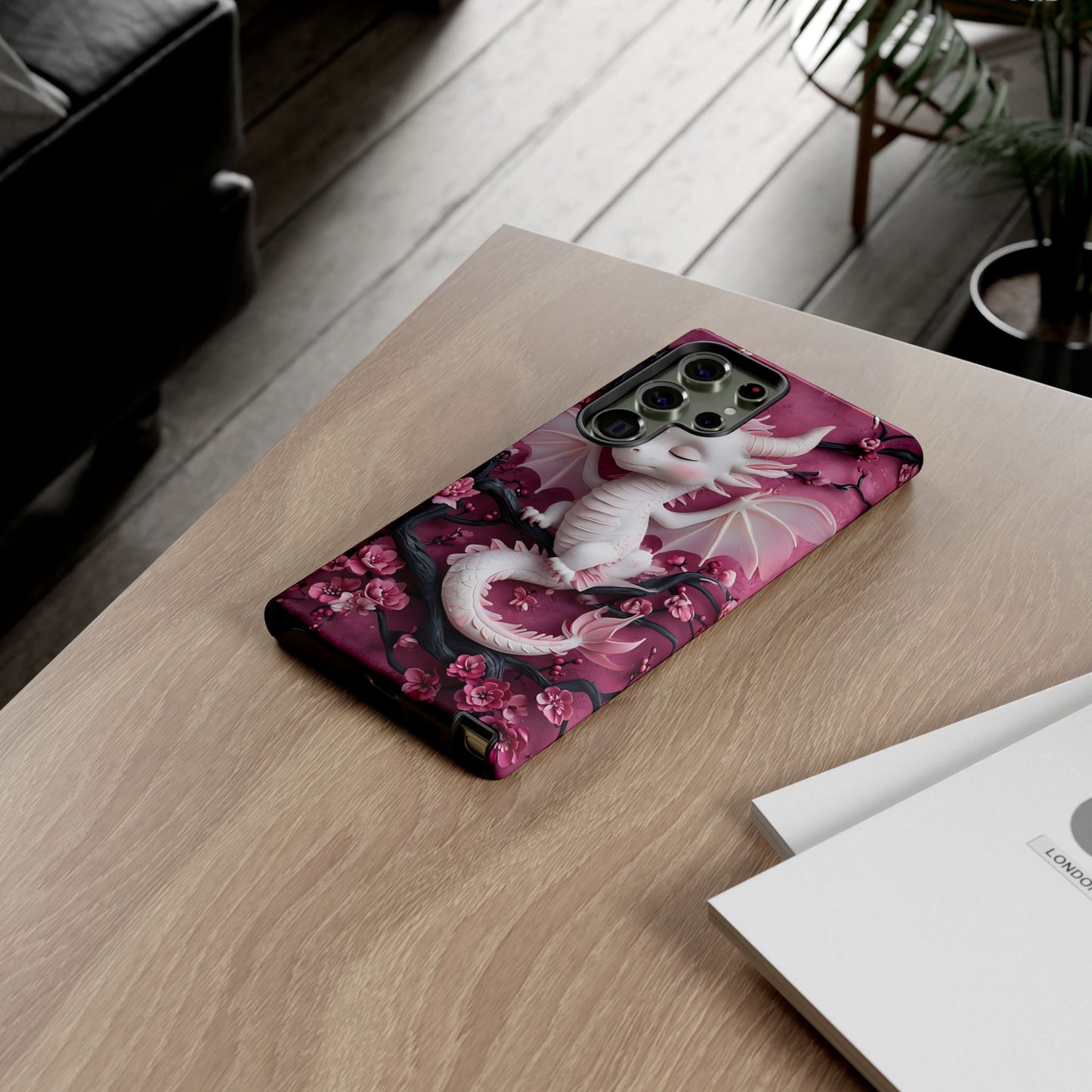 Whimsical 3D Relief Artwork Of A Cute Dragon phone case design