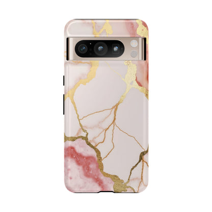 Beautiful Pink Minimal Marble Case Design