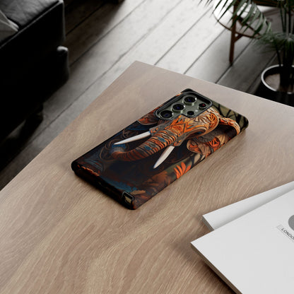 Elegant Artistic Elephant Mobile Cover – Intricate Paper-Cut Design