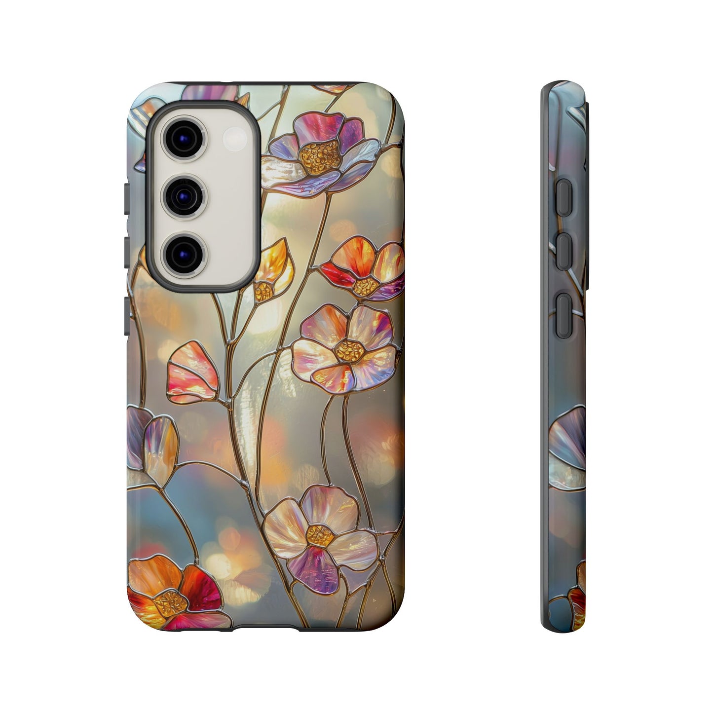 Petal Prism – Colorful Flower Stained Glass Phone Case for iPhone, Samsung & Pixel