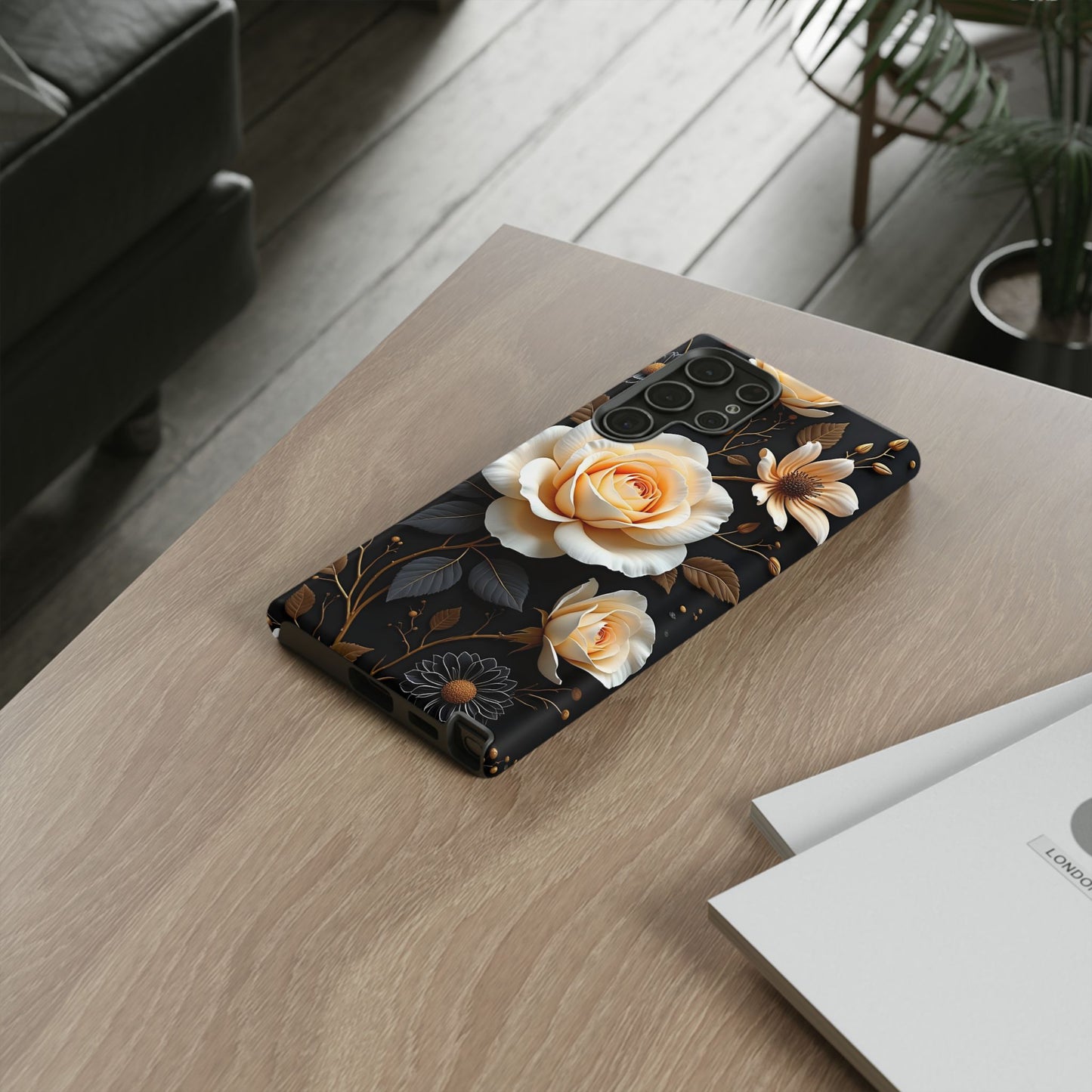 Elegant 3D Floral Design, Botanical Phone Case design for Iphone.