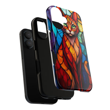 Geometric Cat: Colorful Abstract Portrait