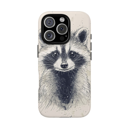 Midnight Mischief: Raccoon Portrait Phone Case for iPhone, Samsung & Pixel