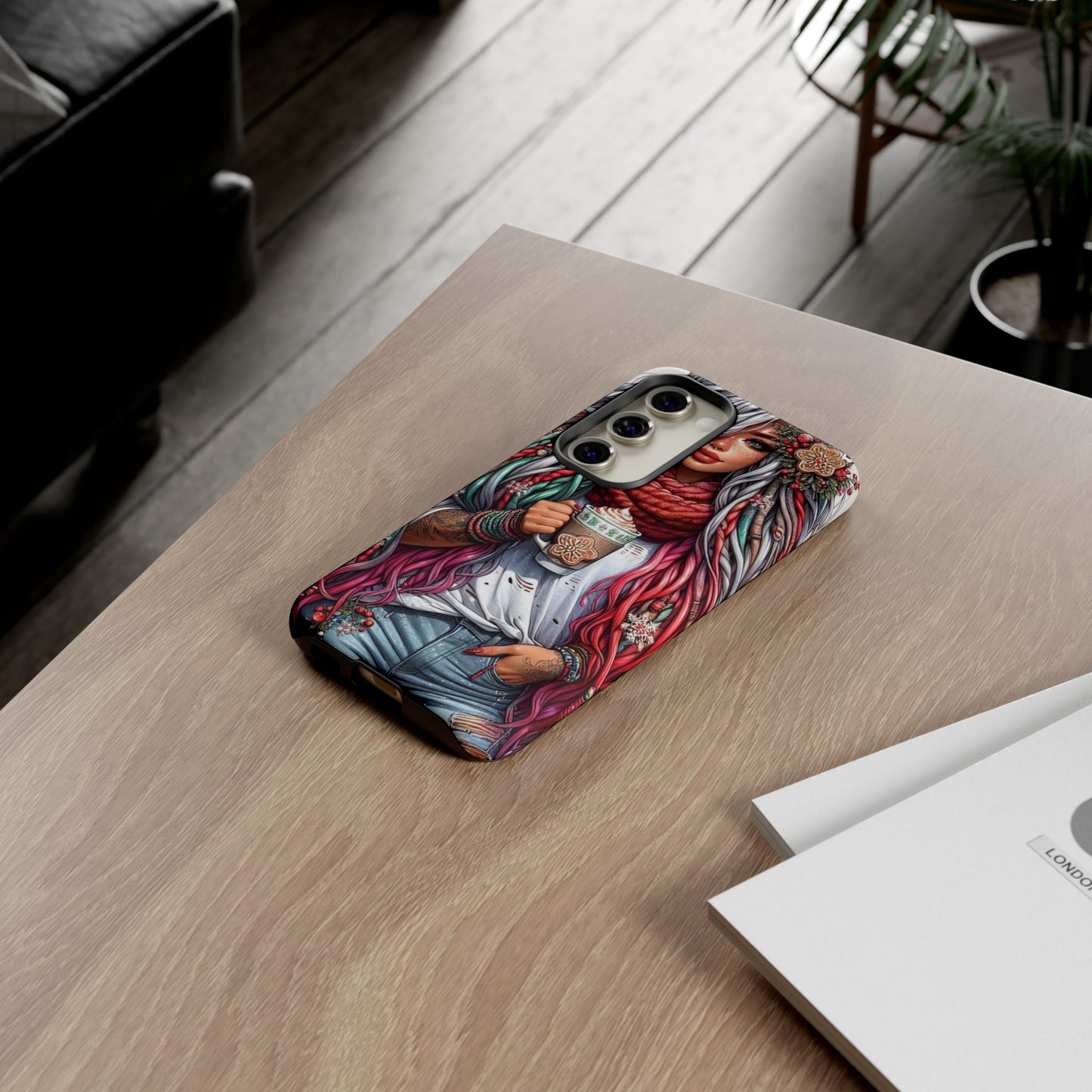 Boho Winter Queen – Cozy Dreads & Holiday Vibes Mobile Cover
